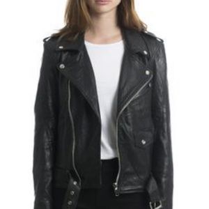 Zara boyfriend style leather jacket